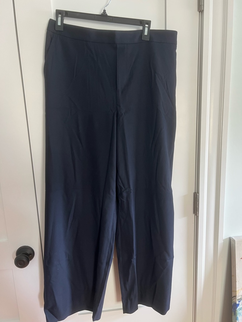 Banana Republic Women's Dark Navy Wide-Leg Dress Pants